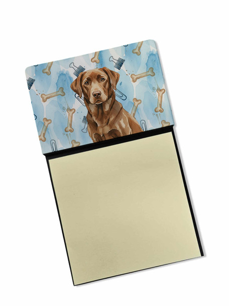 Chocolate Labrador Retriever Coworker Watercolor Sticky Note Holder Refillable Dispenser product image at NuMercy