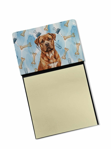 Mahogany Dogue de Bordeaux Coworker Watercolor Sticky Note Holder Refillable Dispenser product image at NuMercy