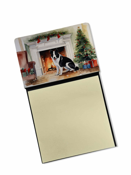Karelian Bear Dog Cozy Christmas Sticky Note Holder Refillable Dispenser DAC2687 product image at NuMercy