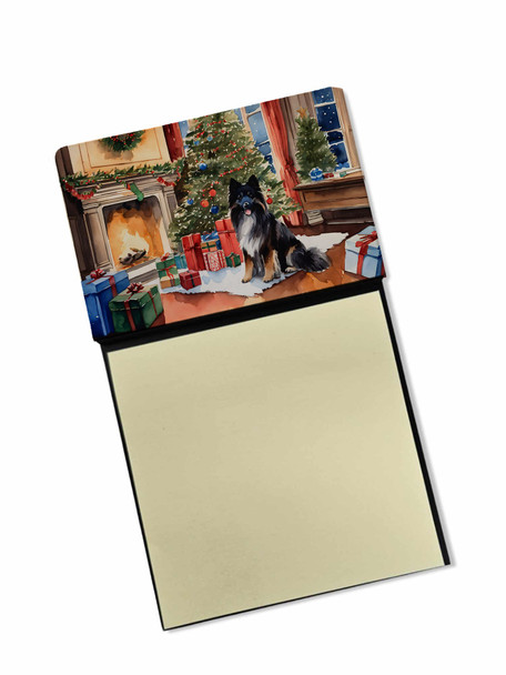 Keeshond Cozy Christmas Sticky Note Holder Refillable Dispenser DAC2691 product image at NuMercy