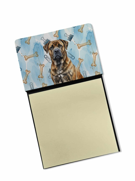 Brindle Boerboel Coworker Watercolor Sticky Note Holder Refillable Dispenser product image at NuMercy