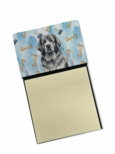 Gray Newfoundland Coworker Watercolor Sticky Note Holder Refillable Dispenser product image at NuMercy