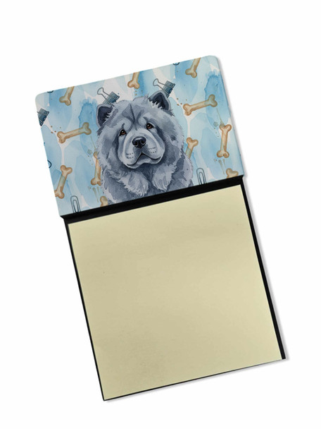 Blue Chow Chow Coworker Watercolor Sticky Note Holder Refillable Dispenser product image at NuMercy