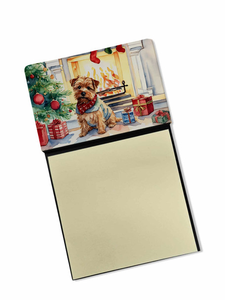 Norfolk Terrier Cozy Christmas Sticky Note Holder Refillable Dispenser DAC2709 product image at NuMercy