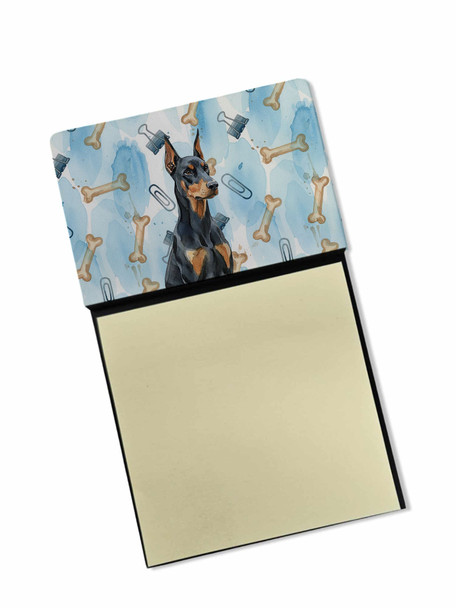 Doberman Pinscher Coworker Watercolor Sticky Note Holder Refillable Dispenser product image at NuMercy