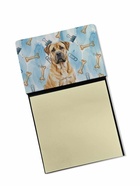 Fawn Boerboel Coworker Watercolor Sticky Note Holder Refillable Dispenser product image at NuMercy