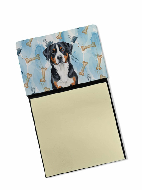 Greater Swiss Mountain Dog Coworker Watercolor Sticky Note Holder Refillable Dispenser product image at NuMercy