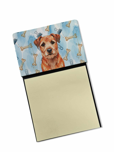 Red Border Terrier Coworker Watercolor Sticky Note Holder Refillable Dispenser product image at NuMercy