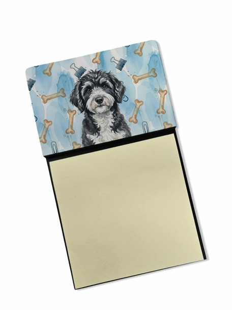 Portuguese Water Dog Coworker Watercolor Sticky Note Holder Refillable Dispenser product image at NuMercy