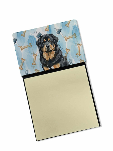 Black and Tan Tibetan Mastiff Coworker Watercolor Sticky Note Holder Refillable Dispenser product image at NuMercy