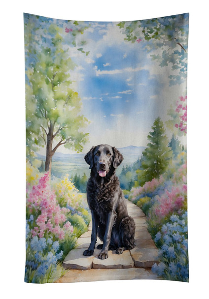Curly-Coated Retriever Spring Path Kitchen Towel Dish Cloths product image at NuMercy