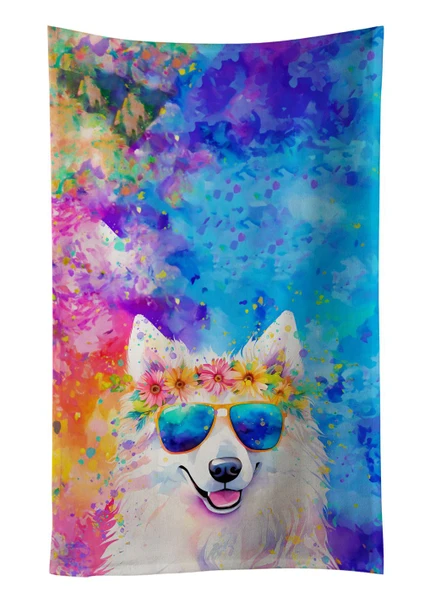 Samoyed Hippie Dawg Kitchen Towel Dish Cloths DAC2549 product image at NuMercy