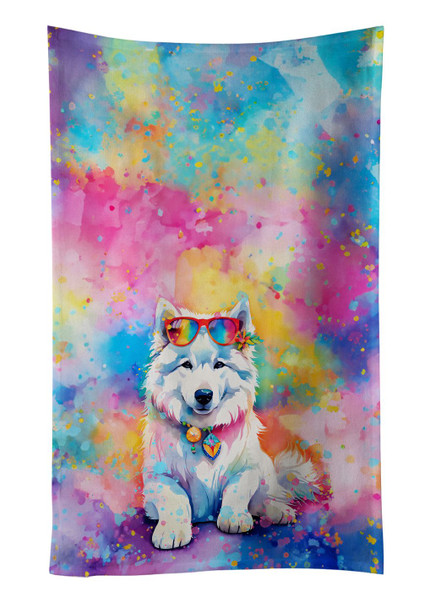 Samoyed Hippie Dawg Kitchen Towel Dish Cloths DAC2551 product image at NuMercy