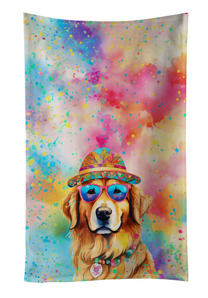 Golden Retriever Hippie Dawg Kitchen Towel Dish Cloths DAC2514 product image at NuMercy