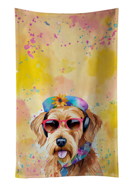 Airedale Terrier Hippie Dawg Kitchen Towel Dish Cloths product image at NuMercy