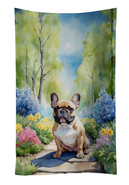 French Bulldog Spring Path Kitchen Towel Dish Cloths DAC6630 product image at NuMercy