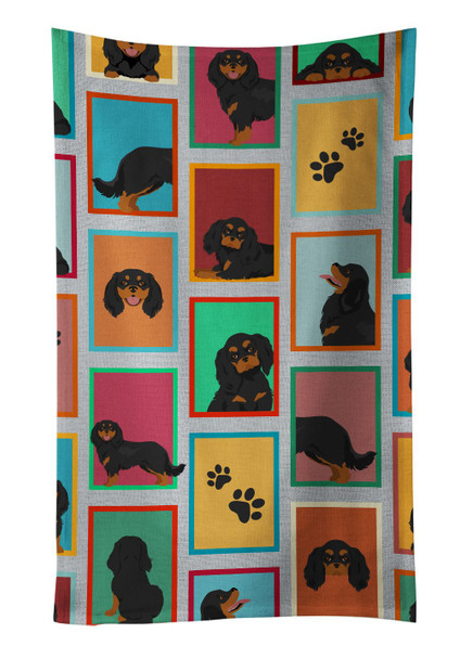 Lots of Black and Tan Cavalier King Charles Spaniel Kitchen Towel Dish Cloths product image at NuMercy