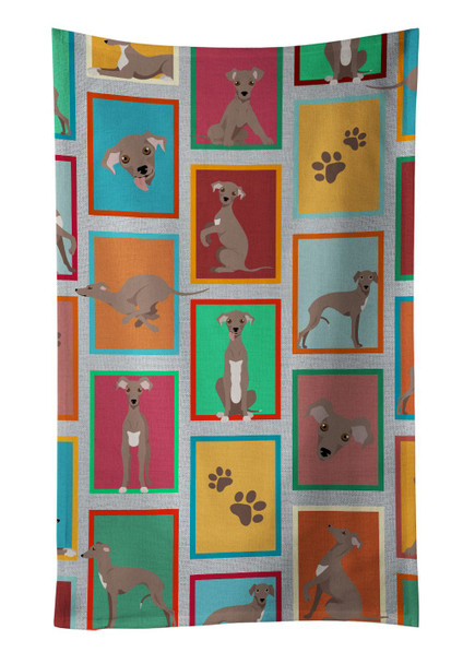 Lots of Fawn Italian Greyhound Kitchen Towel Dish Cloths product image at NuMercy