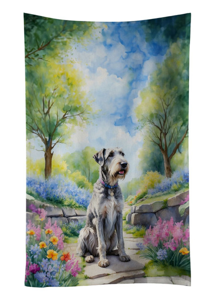 Irish Wolfhound Spring Path Kitchen Towel Dish Cloths product image at NuMercy