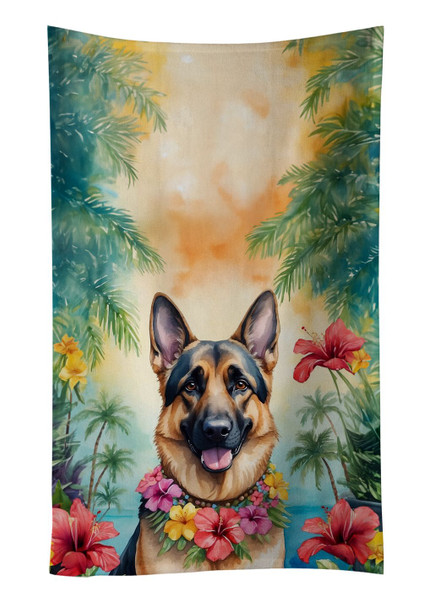 German Shepherd Luau Kitchen Towel Dish Cloths product image at NuMercy