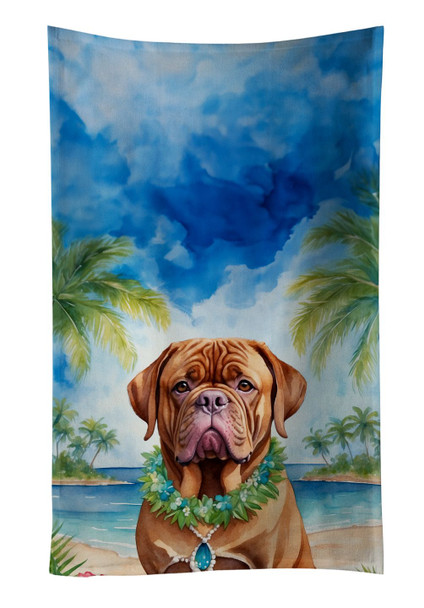 Dogue de Bordeaux Luau Kitchen Towel Dish Cloths product image at NuMercy