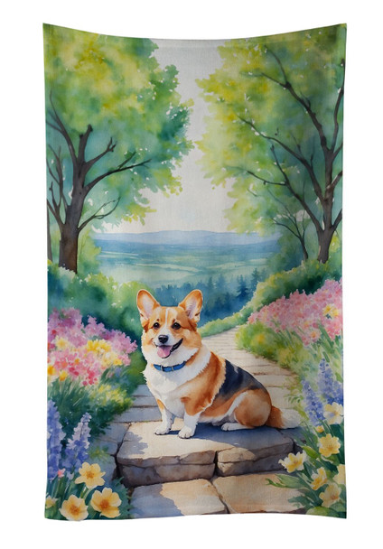 Corgi Spring Path Kitchen Towel Dish Cloths DAC6610 product image at NuMercy