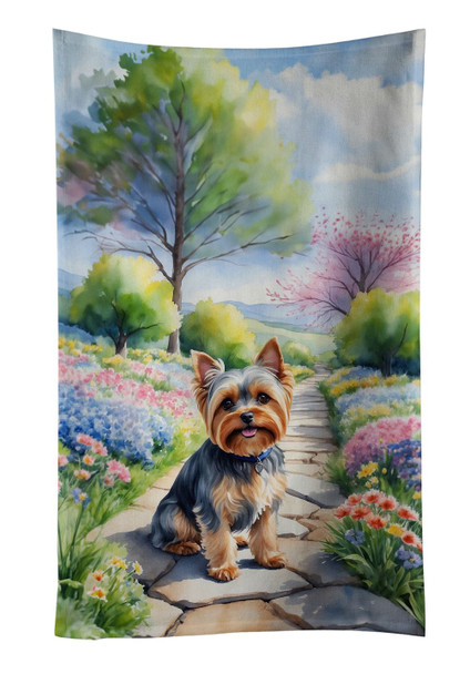 Yorkshire Terrier Spring Path Kitchen Towel Dish Cloths DAC6735 product image at NuMercy