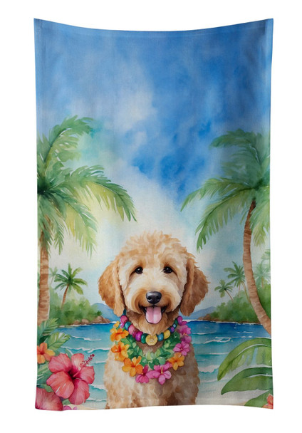 Goldendoodle Luau Kitchen Towel Dish Cloths product image at NuMercy