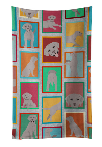 Lots of Grey Labrador Retriever Kitchen Towel Dish Cloths product image at NuMercy