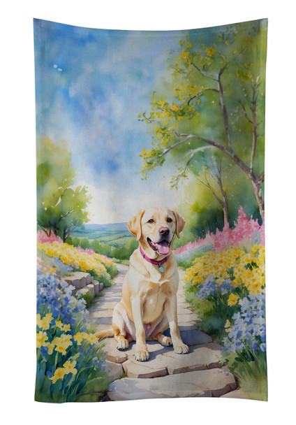 Labrador Retriever Spring Path Kitchen Towel Dish Cloths DAC6664 product image at NuMercy