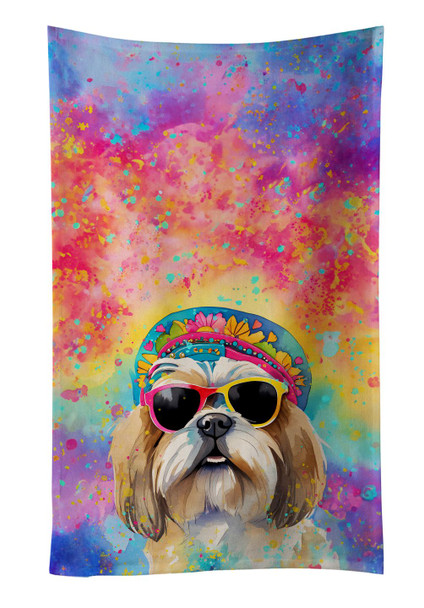 Shih Tzu Hippie Dawg Kitchen Towel Dish Cloths DAC2562 product image at NuMercy