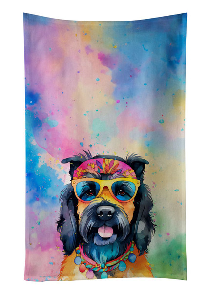 Scottish Terrier Hippie Dawg Kitchen Towel Dish Cloths DAC2556 product image at NuMercy
