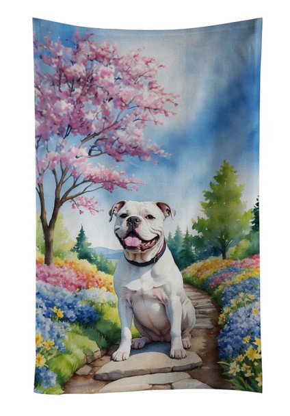 American Bulldog Spring Garden Kitchen Towel Dish Cloths DAC6548 product image at NuMercy