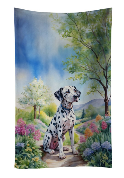 Dalmatian Spring Path Kitchen Towel Dish Cloths product image at NuMercy