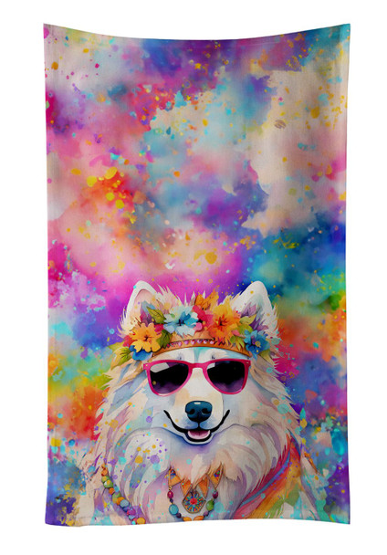 Samoyed Hippie Dawg Kitchen Towel Dish Cloths DAC2550 product image at NuMercy