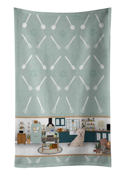 Westie West Highland White Terrier in the Kitchen Kitchen Towel Dish Cloths product image at NuMercy
