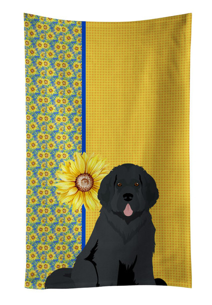 Summer Sunflowers Black Newfoundland Kitchen Towel Dish Cloths product image at NuMercy