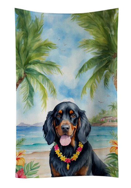 Gordon Setter Luau Kitchen Towel Dish Cloths product image at NuMercy
