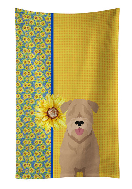 Summer Sunflowers Red Wheaten Terrier Kitchen Towel Dish Cloths product image at NuMercy