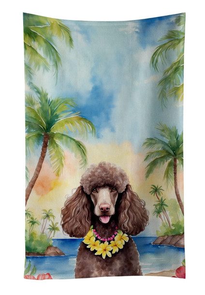 Chocolate Poodle Luau Kitchen Towel Dish Cloths DAC6499 product image at NuMercy