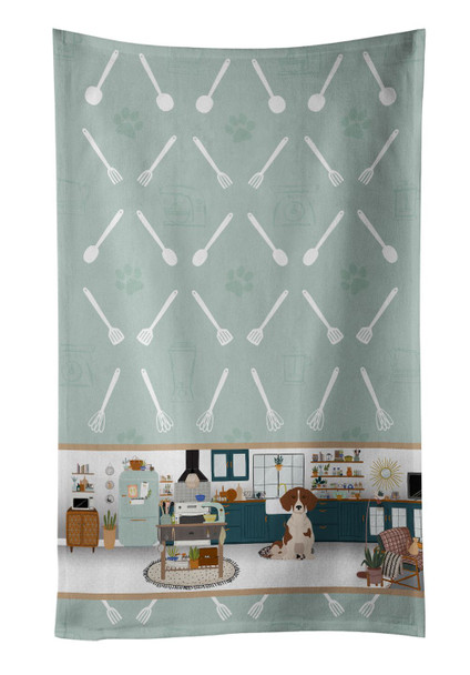 Red Piebald Dachshund in the Kitchen Kitchen Towel Dish Cloths product image at NuMercy