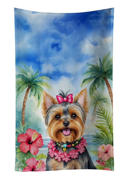 Yorkshire Terrier Luau Kitchen Towel Dish Cloths product image at NuMercy