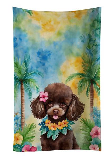 Chocolate Poodle Luau Kitchen Towel Dish Cloths DAC6500 product image at NuMercy