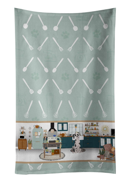 Harlequin Great Dane in the Kitchen Kitchen Towel Dish Cloths product image at NuMercy
