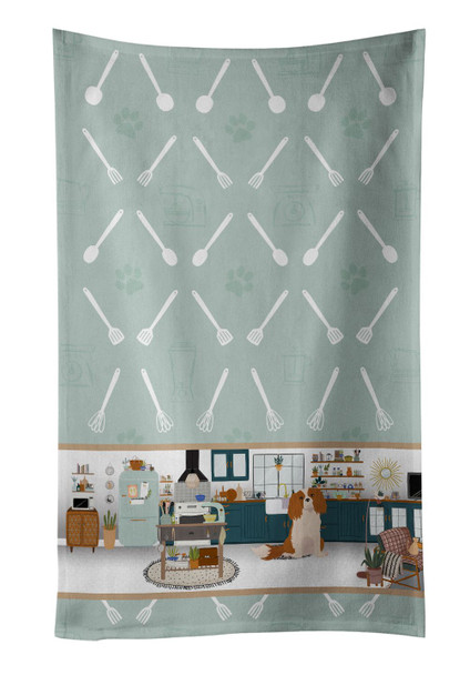 Blenheim Cavalier Spaniel in the Kitchen Kitchen Towel Dish Cloths product image at NuMercy