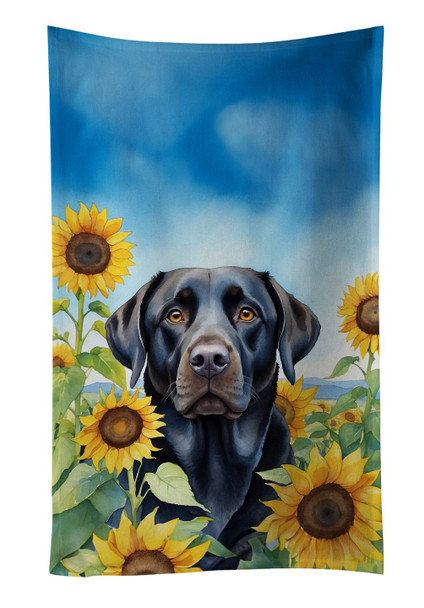 Labrador Retriever in Sunflowers Kitchen Towel Dish Cloths DAC6109 product image at NuMercy