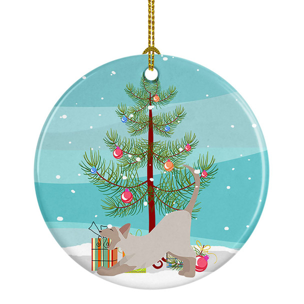 Thai Lilac Cat Christmas Ceramic Ornament CK4804 product image at NuMercy