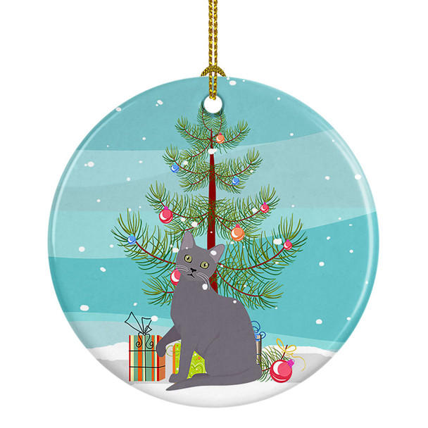 Korat Cat Christmas Ceramic Ornament CK4773 product image at NuMercy