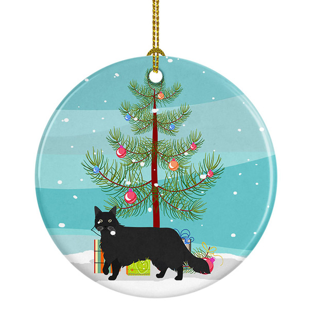 Black Chantilly Tiffany Cat Christmas Ceramic Ornament CK4581 product image at NuMercy