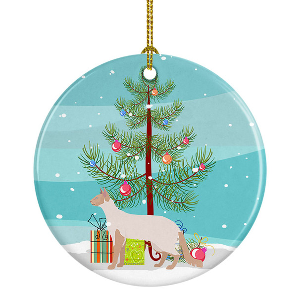 Colorpoint Longhair Cat Christmas Ceramic Ornament CK4591 product image at NuMercy